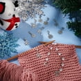 thumbnail image 4 of 11Pcs Alloy Snowflakes Theme Charm Locking Stitch Markers Acrylic Number Knitting Row Counter Chains with Lobster Claw Clasps for Knitting Weaving Sewing Silver Platinum, 4 of 5