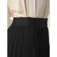 thumbnail image 5 of DARING DIVA Women's Pleated Elastic High Waist Belt Casual A-Line Midi Skirts XS Black, 5 of 6