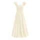 thumbnail image 1 of Vestido largo PRETTYGARDEN para mujer con cuello cuadrado y ojales, color beige, 1 of 9
