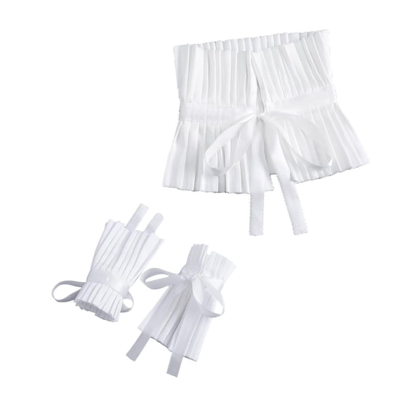 Cuellos victorianos, cuellos góticos decorativos para disfraces y mascaradas. Blanco
