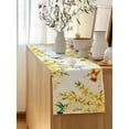 thumbnail image 5 of Table Runner 72 Inches Long for Kitchen Dining, Watercolor Floral Dresser Scarf Farmhouse, Dining Table Decorations for Wedding/Parties, Yellow Flower Hummingbirds Botanical Spring 18 x 72 In, 5 of 8