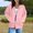 Pink, variant on TINZ Women Fashion Solid Loose Hooded Zipper Hoodie Long Sleeve Jacket Velour plus Size Jacket Womens Sweatshirts Hoodies Casual Hoodie Dress Women