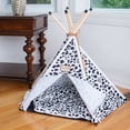 thumbnail image 3 of AeroMark International C46 Armarkat Cat Bed, Teepee Style - White & Black Paw Print, 3 of 5