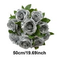 thumbnail image 4 of Silver Artificial Rose Flowers, A Special Gift for That Special Someone, Faux Silk Roses for Wedding Centerpiece, Tree Decor, Vase Arrangement, Valentine's Day Gift for Her, 4 of 6
