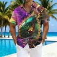 thumbnail image 2 of Men's Casual Button Down Shirts, Long Sleeve Printed Tops for Men, Wrinkle Free Breathable Shirt, Loose Fit Versatile Daily Wear, Spring Layer, 2 of 9