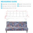 thumbnail image 2 of 2024 Folding Sofa Bed Cover Solid Color Futon Armless Slipcover Polyester Elastic Fabric All-Inclusive Cover, 2 of 7