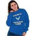 thumbnail image 3 of US Air Force Not All Fighter Pilots Sweatshirt for Men or Women Brisco Brands S, 3 of 6