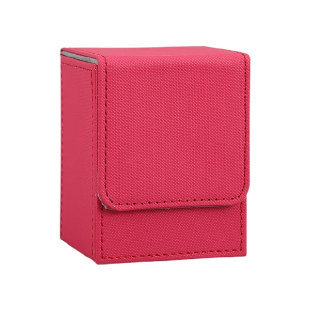HILABEE Card Deck Boxes Trading Card Storage Box for Sports Cards Trading Card Games Red