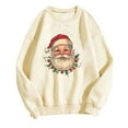 thumbnail image 4 of Women’s Retro Santa Claus Graphic Christmas Sweatshirt Long Sleeve Holiday Pullover Top Festive Xmas Shirt Soft Casual Sweatshirt for Cozy Seasonal Celebrations, 4 of 4