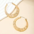 thumbnail image 5 of Bamboo Earrings Large Gold Bamboo Hoop Earrings Trendy Hip Hop Chunky Gold Hoop Earring 80s 90s Jewelry Gifts Party Custom Accessories, 5 of 6