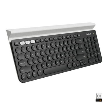 Logitech K780 Multi-Device Wireless Keyboard for Windows, Apple, Android or Chrome, Wireless 2.4GHz, Bluetooth, Smartphone and Tablet Cradle, Quiet, compatible with PC, Mac, Laptop