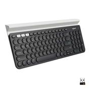 Logitech K780 Multi-Device Wireless Keyboard for Windows, Apple, Android or Chrome, Wireless 2.4GHz, Bluetooth, Smartphone and Tablet Cradle, Quiet, compatible with PC, Mac, Laptop