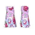 thumbnail image 7 of Honeii Dragon Fruit Print Women's Sleeveless Dress, Loose Fit Casual Dress for Women, Summer Fashion Dress, 7 of 7