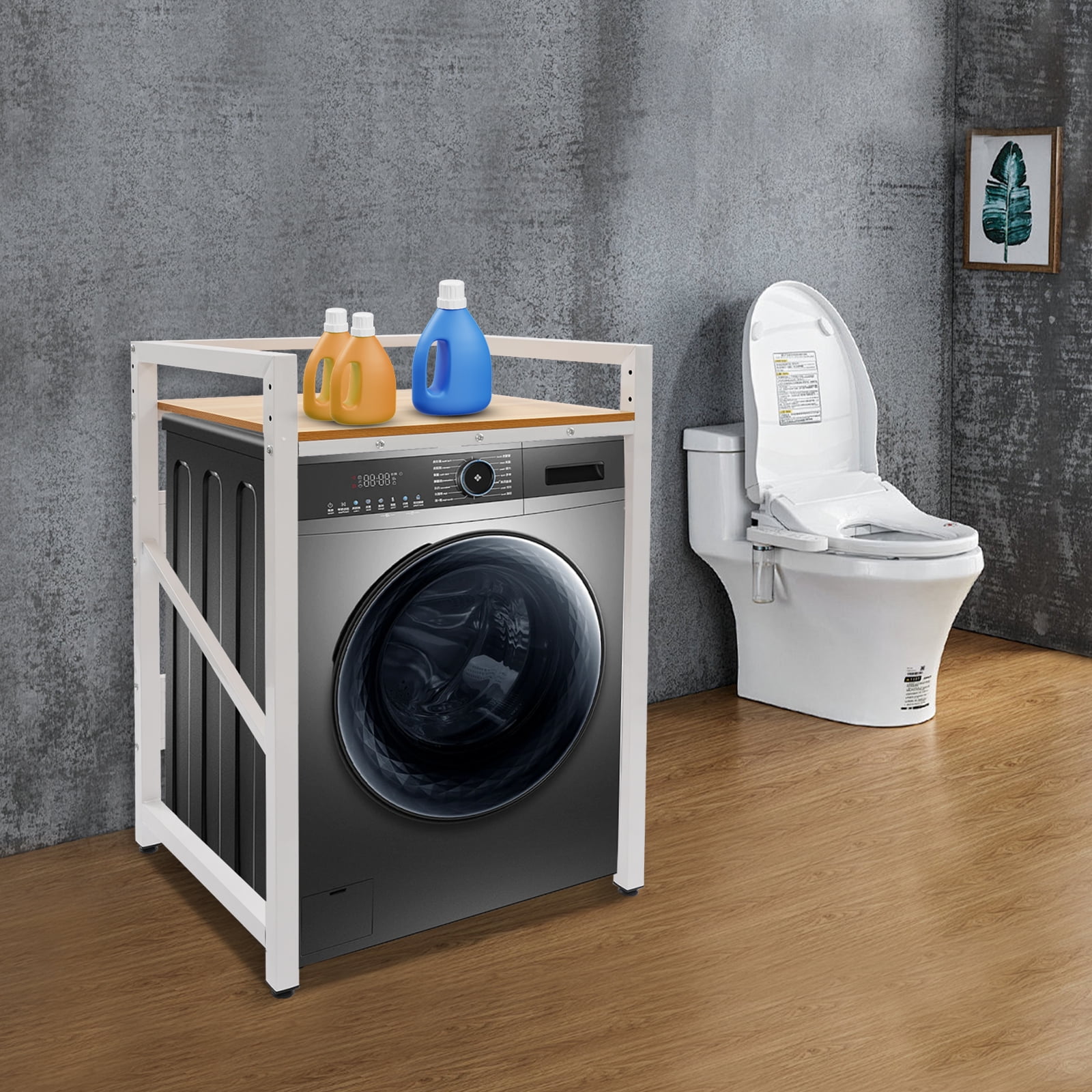 Heavy Duty Washer Dryer Stacking Rack Standing Storage Shelf Wash Machine Frame For Kitchens, Bathrooms, Laundry Rooms, Dressing Rooms