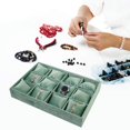 thumbnail image 4 of Velvets Jewelry Organizers Elegant Jewelry Showcase Tray Plush Texture Suitable for Rings and Necklaces Bangle Displaying, 4 of 4