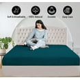 thumbnail image 4 of 1000 Thread Count 3 Piece (1- Fitted Sheet + 2- Pillow cover) Quality 15 Inch Deep Pocket 100% Egyptian Cotton Color Teal Solid Size Twin XL, 4 of 6