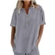 thumbnail image 5 of Chaqueta deportiva,Conjunto de top y pantalón corto de manga corta holgado e informal para mujer, 100 % poliéster, cuello en V, ideal para el hogar, sopatenor, 5 of 9