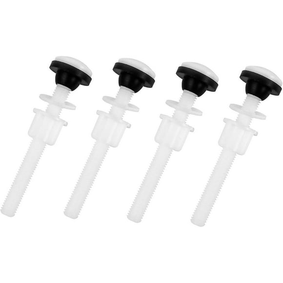 Jinsinto Plastic Toilet Tank Bolts, M10 Tank To Bowl Bolt Set For Two Piece Toilet(black White)(4pcs)