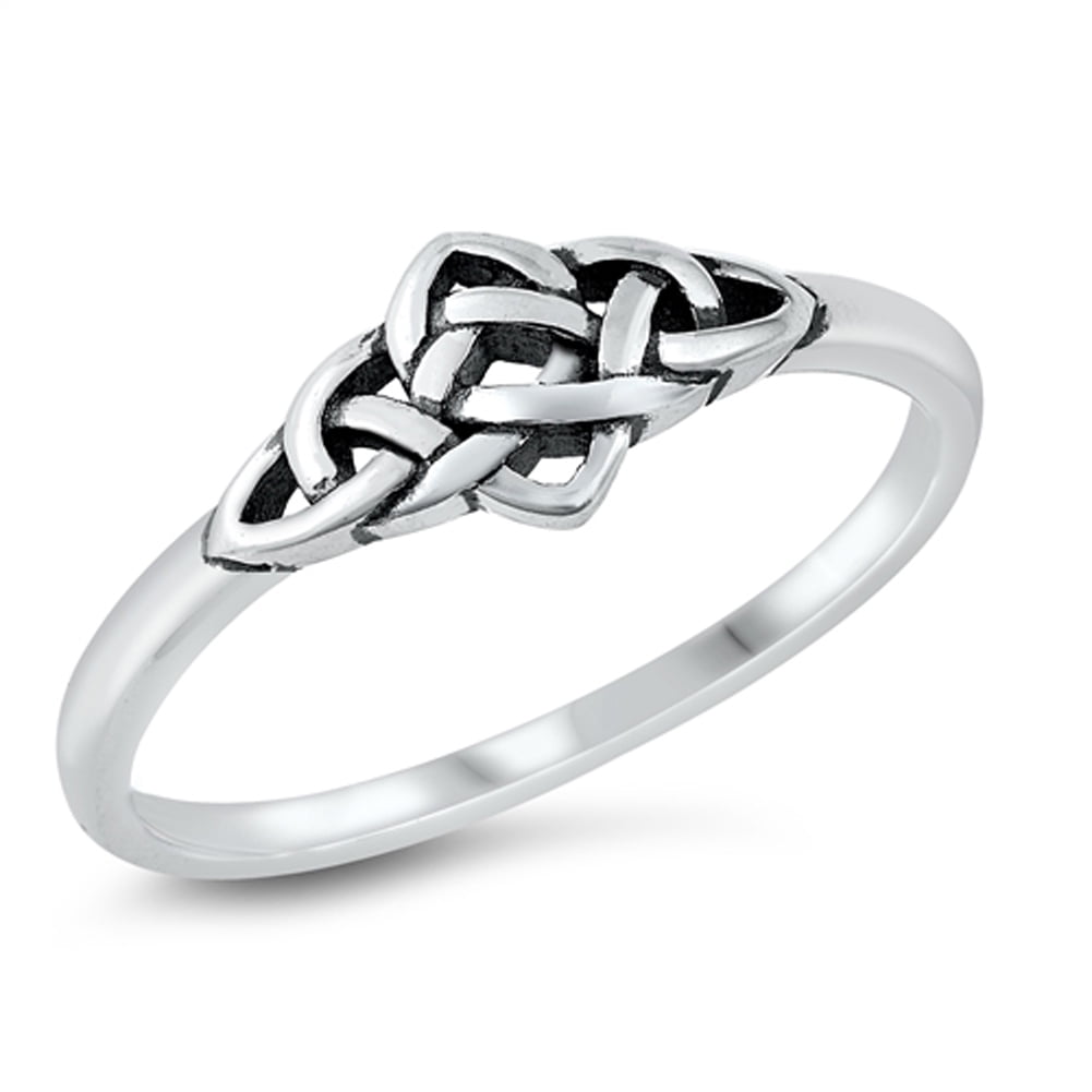 Women's Fashion Celtic Design Ring New .925 Sterling Silver Band Sizes 4-10 