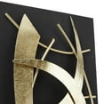 thumbnail image 5 of DecMode Contemporary Rectangular Abstract Wall Décor, Set of 2 12"W x 36"H with Shiny Gold Curved Metal Accent, 5 of 12