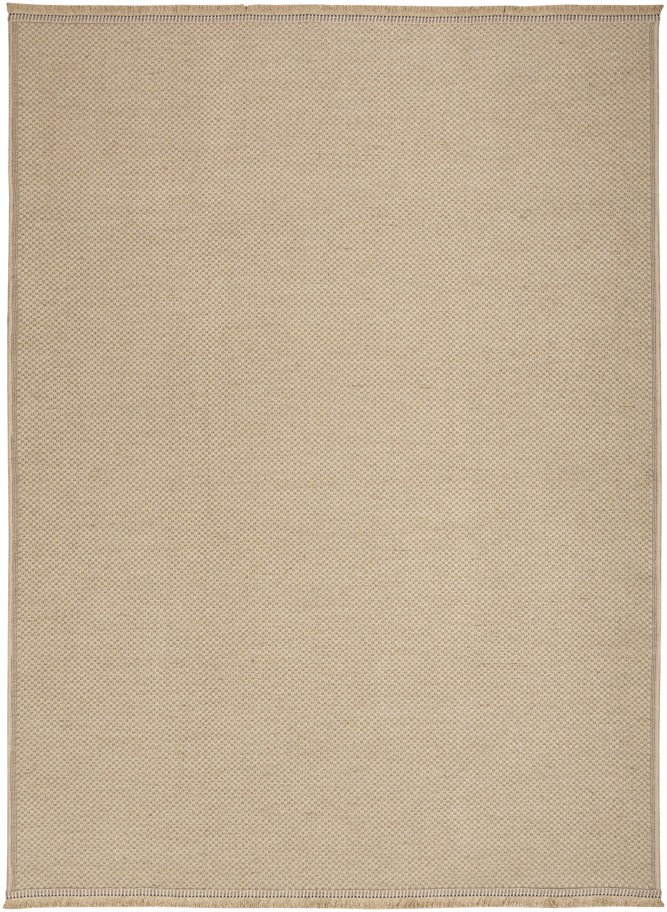 Nourison Washable Jute Solid Natural 3'11" x 5'11" Area Rug (4x6)