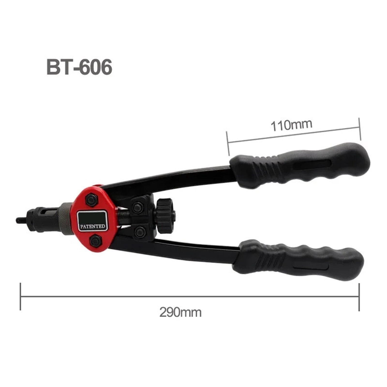 BT-606 Riveter Hand Gun Tool, Rivet Insert Tool, Manual Nut Chuck M3 M4 M5 M6 M8