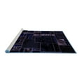 thumbnail image 2 of Ahgly Company Machine Washable Indoor Rectangle Patchwork Blue Transitional Area Rugs, 3' x 5', 2 of 4