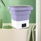 thumbnail image 4 of Fiudx Lavadora Portátil, Diseño Compacto y Plegable, Función de Deshidratación, Ligera y Compacta, Ideal para Viajes, Dormitorios, Apartamentos y Ropa de Bebé. Capacidad de 9 L, Verde, Morado y Azul,, 4 of 6