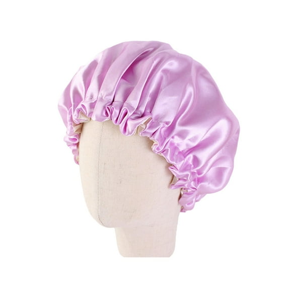 NUOLUX Cap Hair Night Sleeping Turban Hat Cover Bonnet Shower Adjustable Kids Satin Cap Cover Protection Bath Elastic
