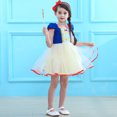 thumbnail image 7 of KAWELL Little Girls Snow Dress Elastic Waist Backless Princess Dress Costume Birthday Party Cosplay Christmas Halloween Dress up Tutu Outfits, 7 of 7