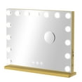 thumbnail image 4 of LED Makeup Mirror with Lights, Large Size Vanity Mirror for Dressing Table, USB Type C Charging, 10X Magnification, Touch Control, Adjustable Brightness, Smart Beauty Mirror, 4 of 7