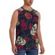 thumbnail image 2 of Fotbe Roses Skulls Men's Camiseta sin Mangas Estampada para Hombres, Playera Casual para Gimnasio, Entrenamiento, Playa-X-Large, 2 of 7