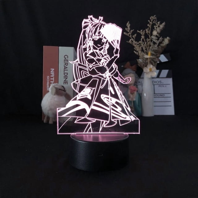 Luz nocturna LED 3D Plants vs Zombies Barbaras que cambia de color