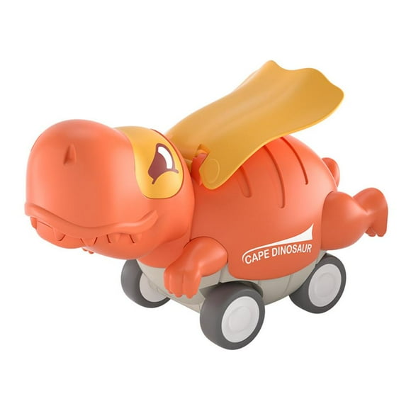 Toddler Pull Back Dinosaur Car Toy Set, Battery-Free Cartoon T-Rex Triceratops Brachiosaurus Vehicles for Boys & Girls Ages 3+, Multi-Color