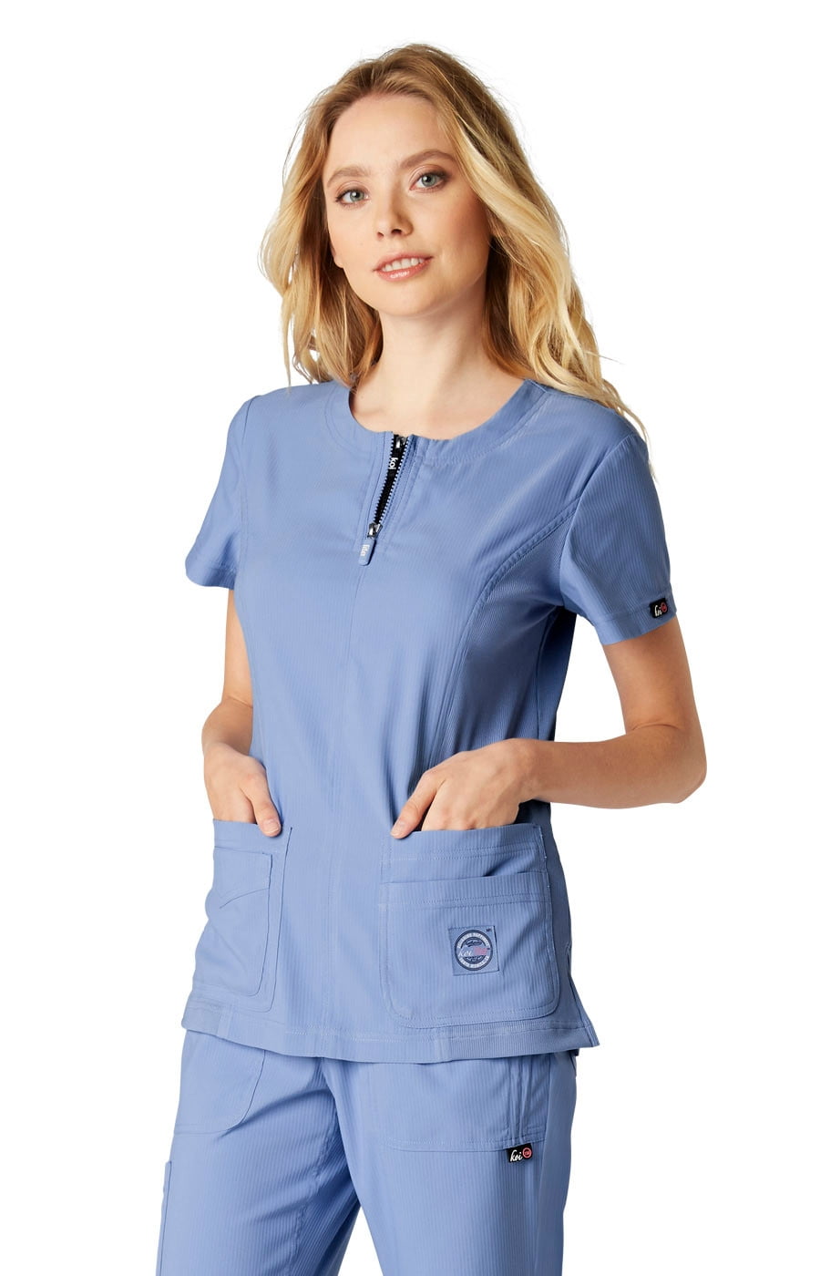 Koi Designer Scrubs Koi Lite Women's "Serenity" 317 Round Zip Neck
