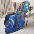 thumbnail image 3 of Sikiie Colorful Winged Dolphin Cozy Flannel Fleece Throw Blanket: Lightweight & Thick for All Seasons - Perfect for Women, Men, & Kids"80"x60", 3 of 6