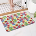 thumbnail image 4 of Pioneer Flower Floral Print Pattern Bathroom Rugs Mat, Non Slip Microfiber Bathroom Rug with Rubber Backing, Soft Mats for Bathroom Floor Tub Shower, 17"x27", 4 of 5