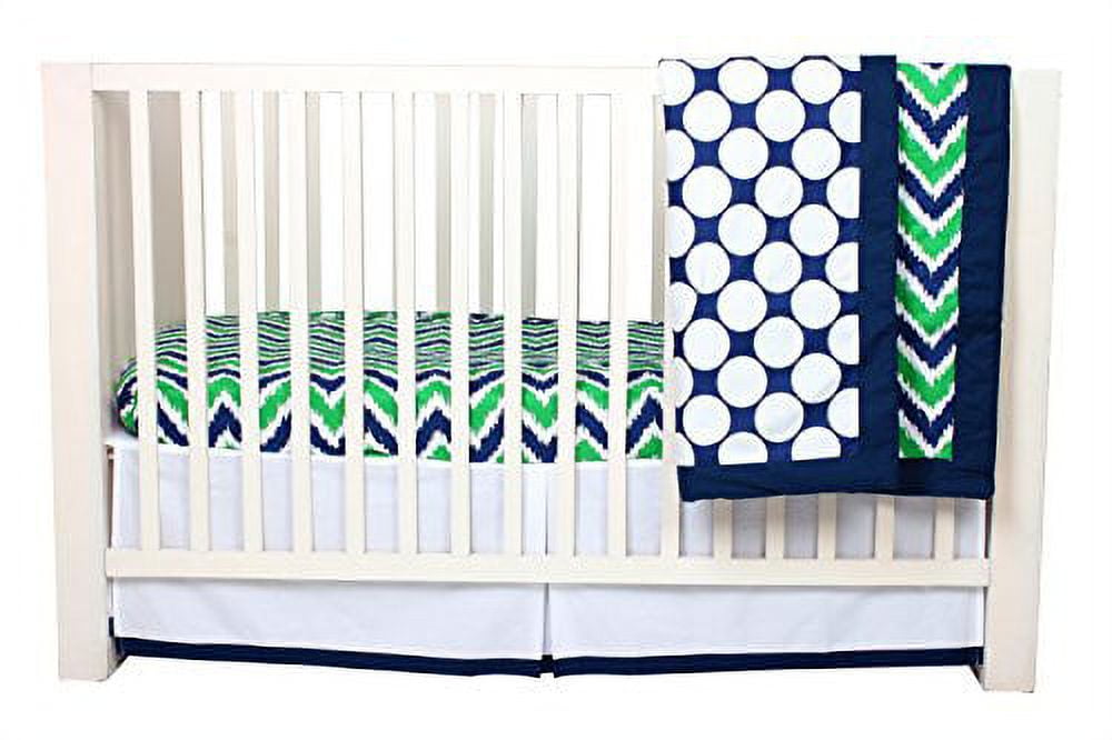 Bacati - Band at the Bottom Tailored Crib or Toddler Bed Skirt or Dust Ruffle