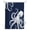 Navy Blue, White, Indigo, variant on Shower Curtains for Bathroom-36"x72",Underwater Ocean Giant Octopus Waterproof Bath Curtain Grommet Shower Curtain Set with Hooks