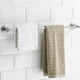 thumbnail image 2 of Barra de toalla ajustable de 16,3 a 28,3 pulgadas para baño, soporte para toallas, montaje en pared con tornillos, barra para toallas, estilo hotel, mate, 2 of 6