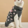 thumbnail image 5 of DOPI Pet Skirt Wave Dot Pattern Keep Warmth Good Elasticity Knitted Pet Cats Sweater Dress for Winter, 5 of 8