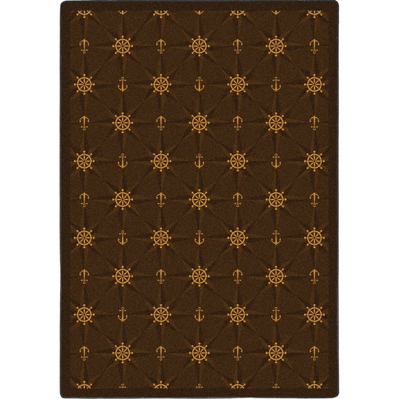 Mariner's Tale 3'10" x 5'4" Area Rug In Color Chocolate