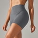 thumbnail image 4 of Pantalones Cortos De Yoga Pantalones cortos informales para mujer, cintura alta elástica, levantamiento de cadera para deportes de gimnasio (S gris oscuro), 4 of 8
