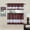 Burgundy, variant on Country Gingham Check Live Laugh Love 3-Piece Cafe Plaid Kitchen Curtain Set