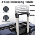 thumbnail image 3 of New York Xpress 3-Piece Hardside Luggage Set, Expandable Suitcases with TSA Lock, 20"/26"/30" Carry-on & Checked, Blue - WD577, 3 of 11
