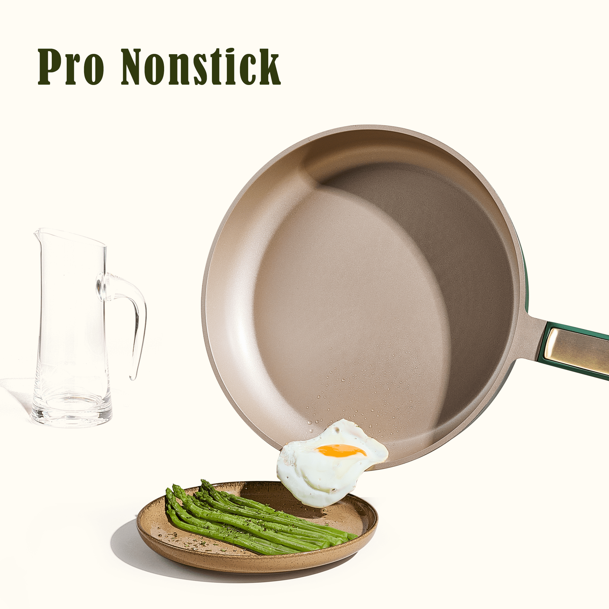 Carote Juego de 18 Piezas de Ollas y Sartenes, Utensilios de Cocina Antiadherentes con Tapas, Compatible con Inducción, Juego de Cocina con Utensilios y Protectores, Verde