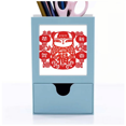 thumbnail image 1 of Linterna de papel roja chica flor cortada Tarjeta de clip de pluma del gestor de suministros de oficina, 1 of 3