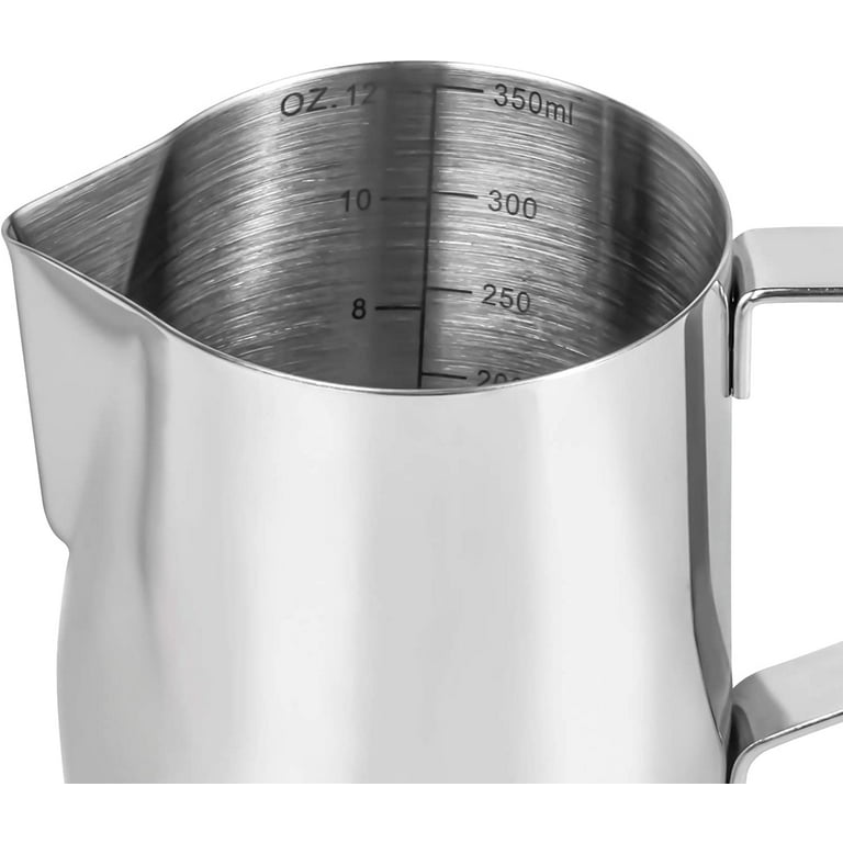 Milk Frother Cup Frothing Pitcher Stainless Steel Espresso 12 Oz Cuisinart