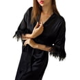 thumbnail image 3 of VISgogo Vestido de Dormir para Mujer, Pijama de Noche de Cintura Alta de Color Sólido de Terciopelo Ropa de baño para el baño VISgogo  moda, 3 of 5
