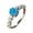 D, variant on Silver Rings Non Tarnish Pack Oval White Opal Moon Ring Retro Light Ring Simple Style Zirconia Ring Matching Rings for Couples Promise Rings for Her Moissanite